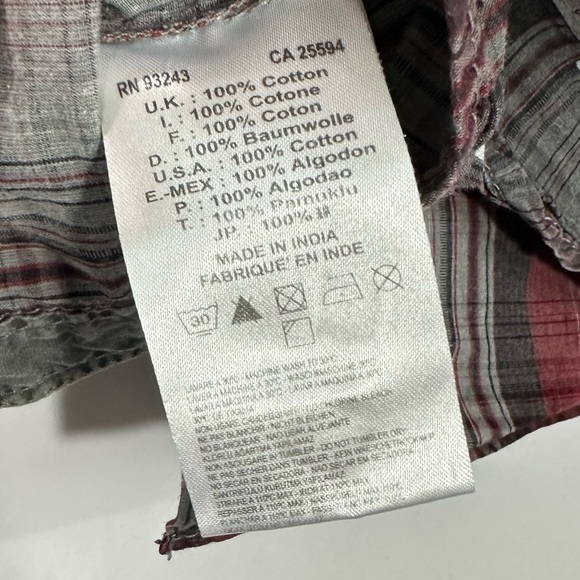 Diesel Kids plaid button down with patches size 2 - Picture 8 of 8